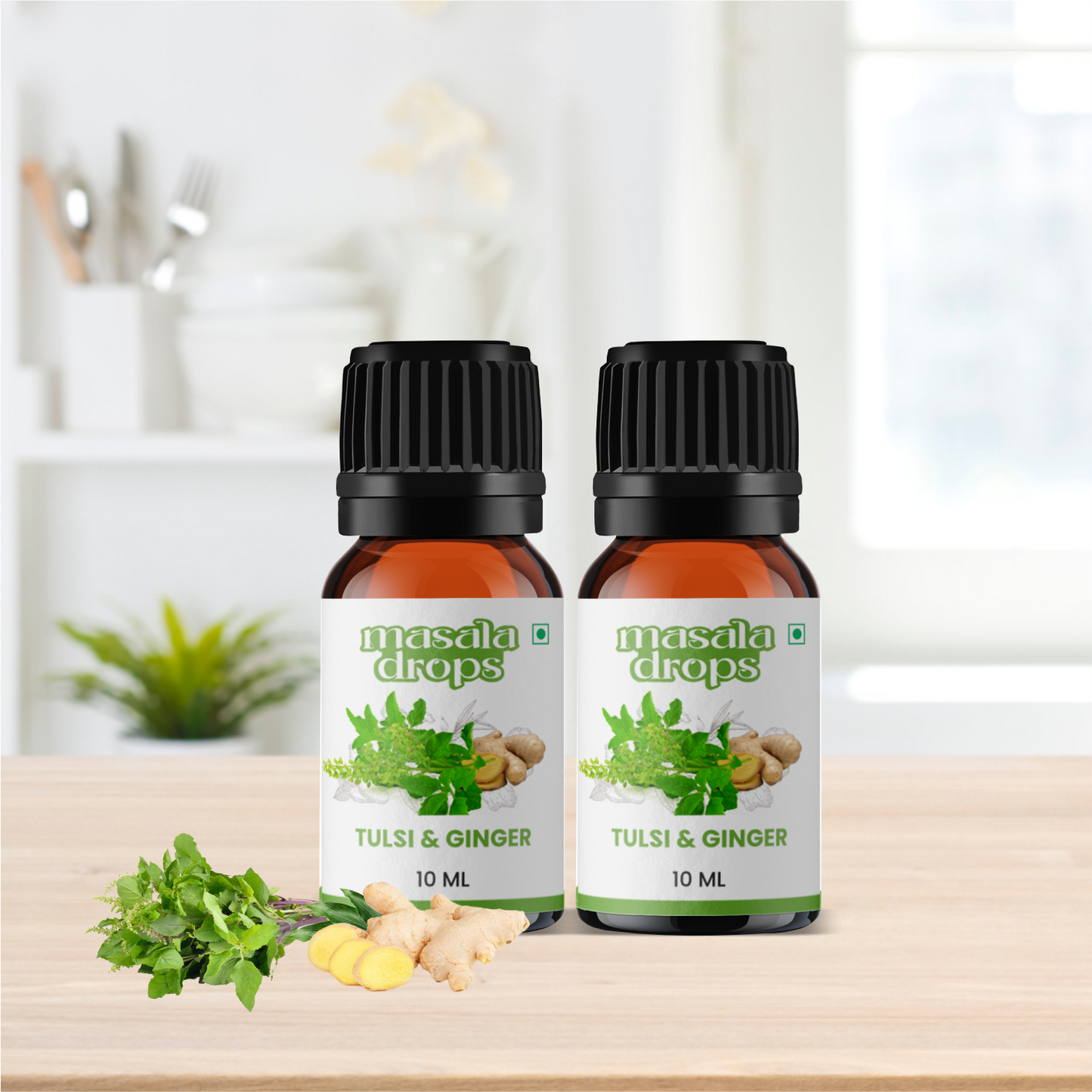 Tulsi Ginger Drops (Pack of 2)