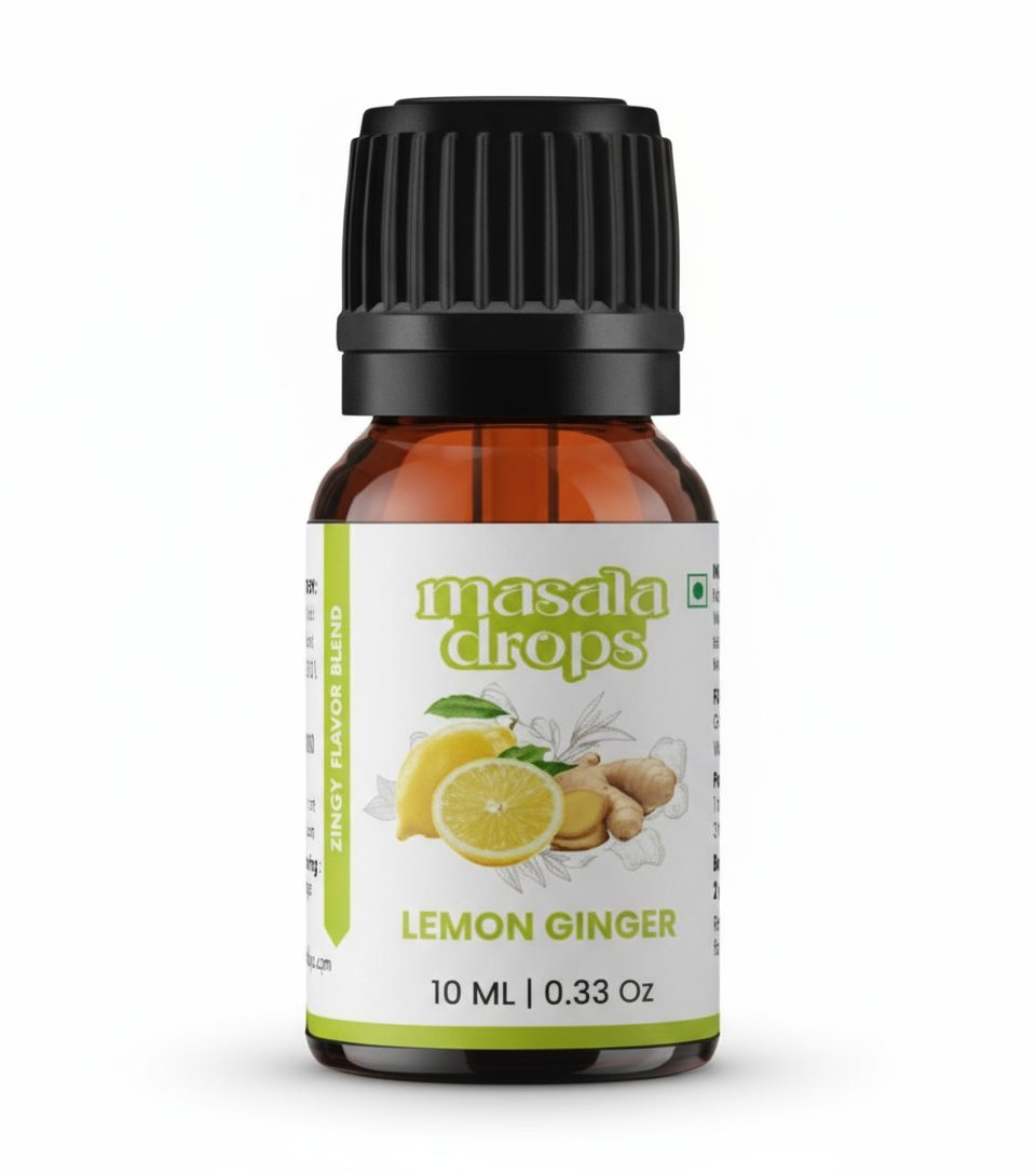 Masala Drops Lemon Ginger 10ml – Natural Immunity Booster & Digestive Aid