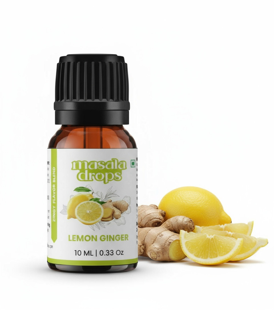 Masala Drops Lemon Ginger 10ml – Natural Immunity Booster & Digestive Aid
