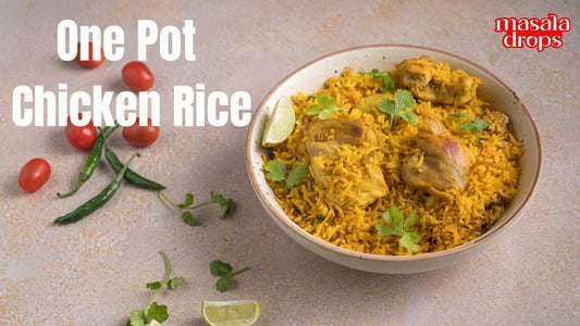 One Pot Chicken Rice With Masala Drops