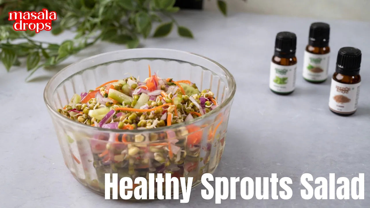 Healthy Sprout Salad with Masala Drops