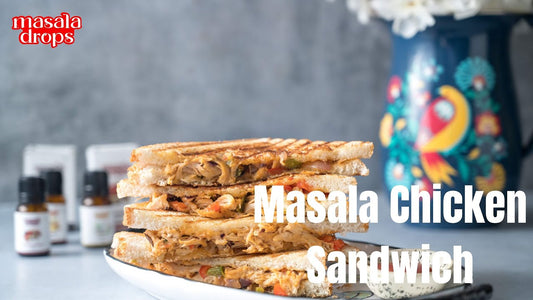 Flavourful Masala Chicken Sandwich Recipe with Masala Drops