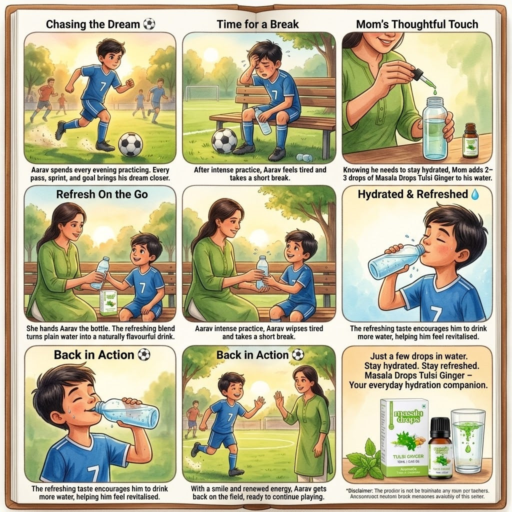 A Mother's Care, A Refreshing Boost with Masala Drops Tulsi Ginger