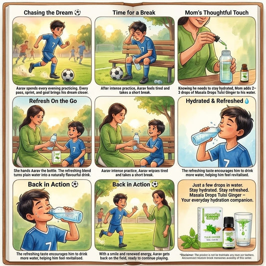 A Mother's Care, A Refreshing Boost with Masala Drops Tulsi Ginger