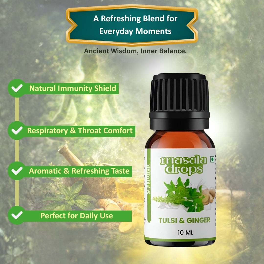 Tulsi Ginger Drops (Pack of 2)